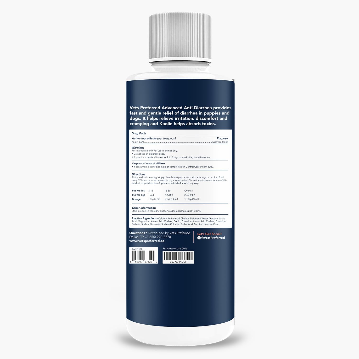 Vets Preferred empaque con sello Made in USA indicando control de calidad