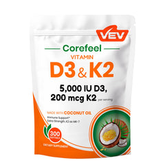 VEV presentación frontal del envase mostrando 300 cápsulas y beneficios