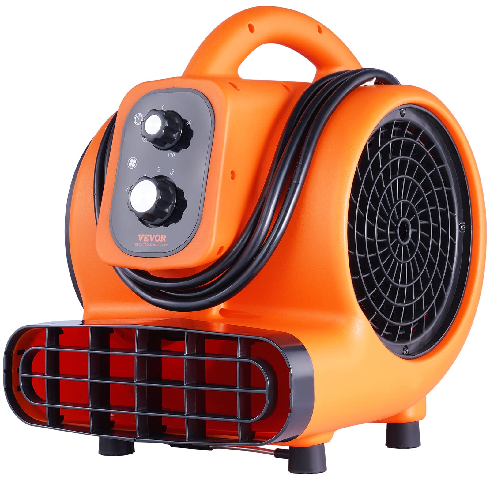 VEVOR Air Mover unidades apiladas demostrando fácil almacenamiento