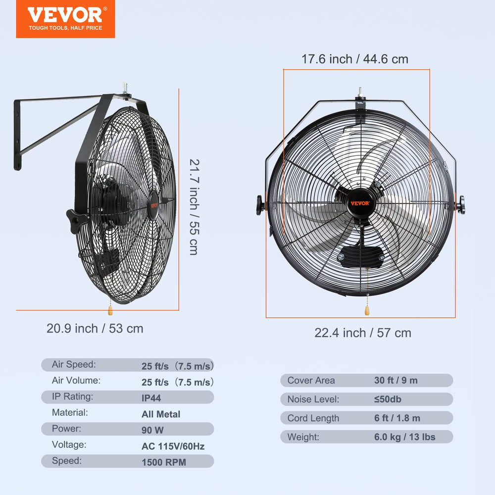 VEVOR product label close-up showing ETL mark and IP44 rating for water resistance