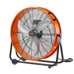 VEVOR ventilador tambor frontal mostrando robustez y flujo potente