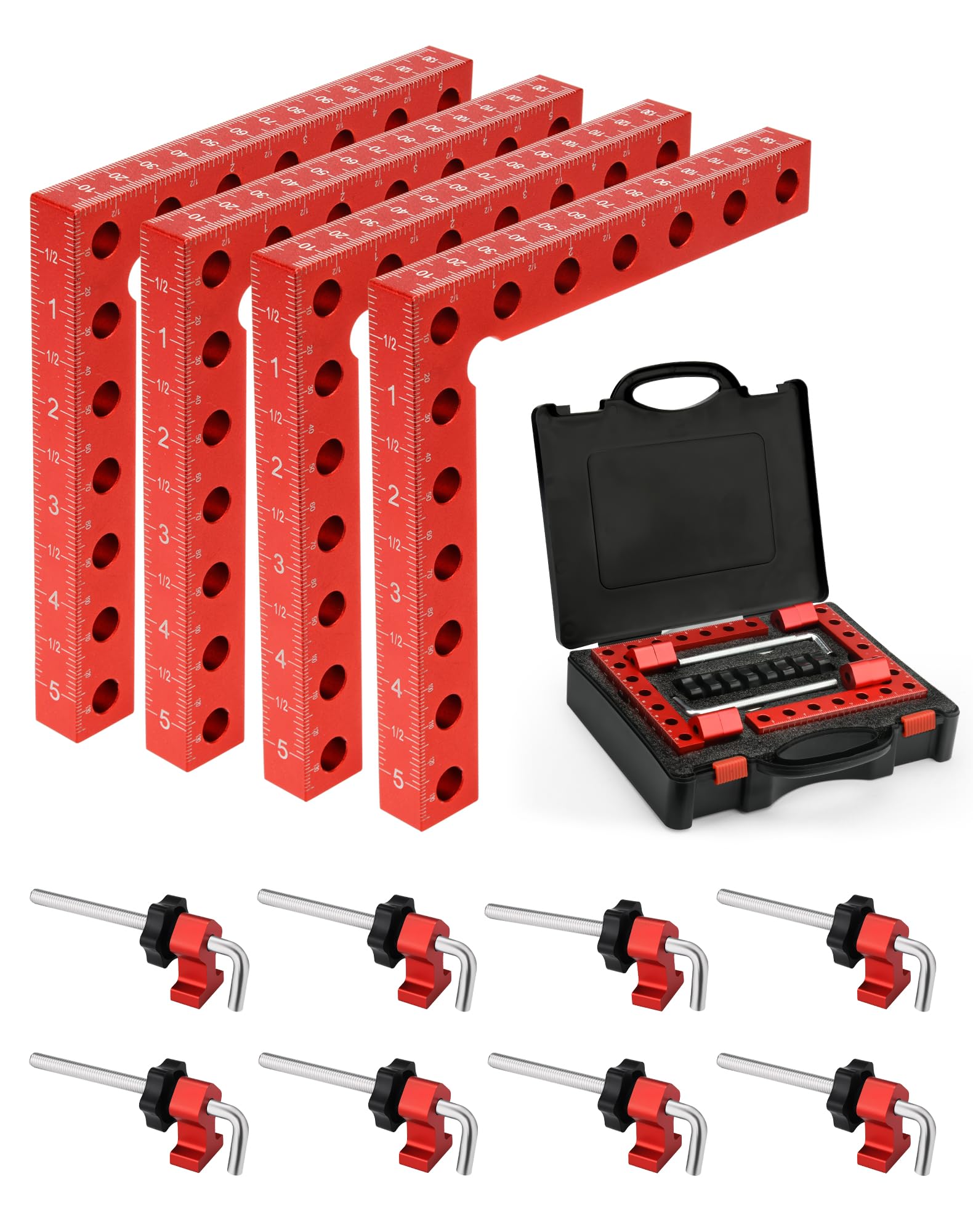 VEXTHYX prensa esquina frontal mostrando forma y perforaciones para fijación