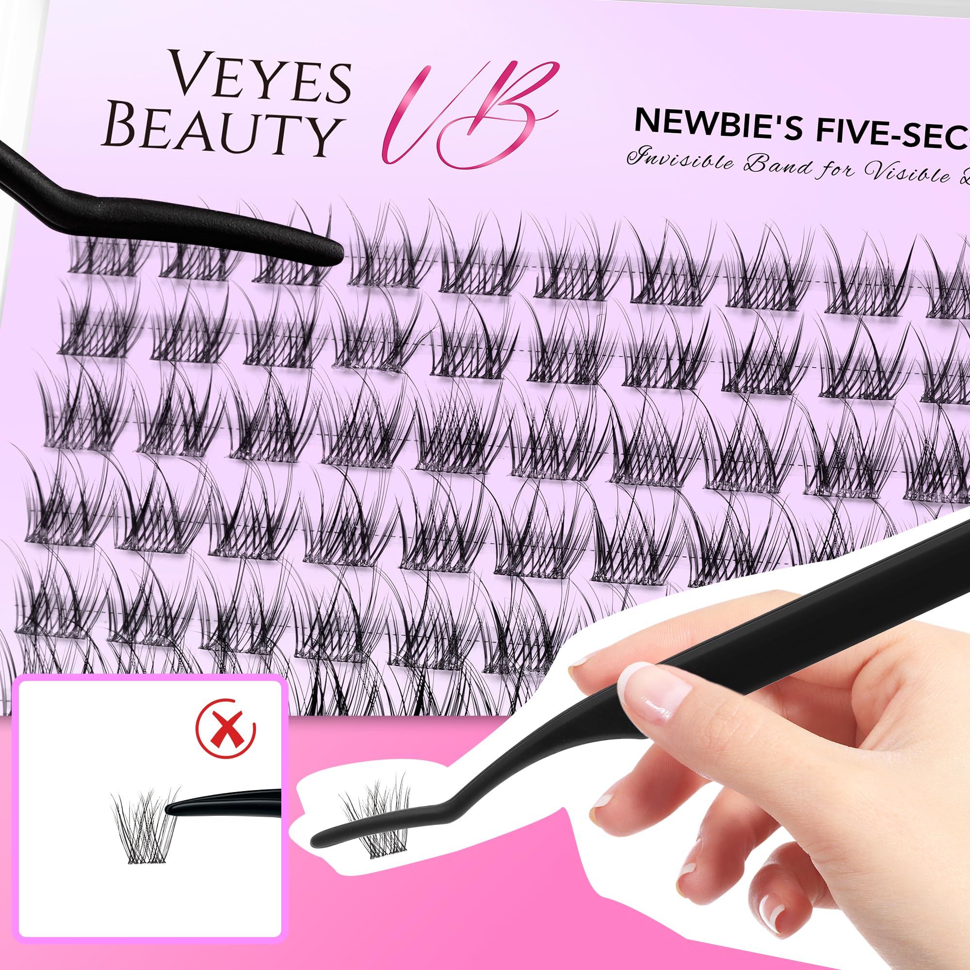 VEYESBEAUTY empaquetado elegante del set, práctico para llevar