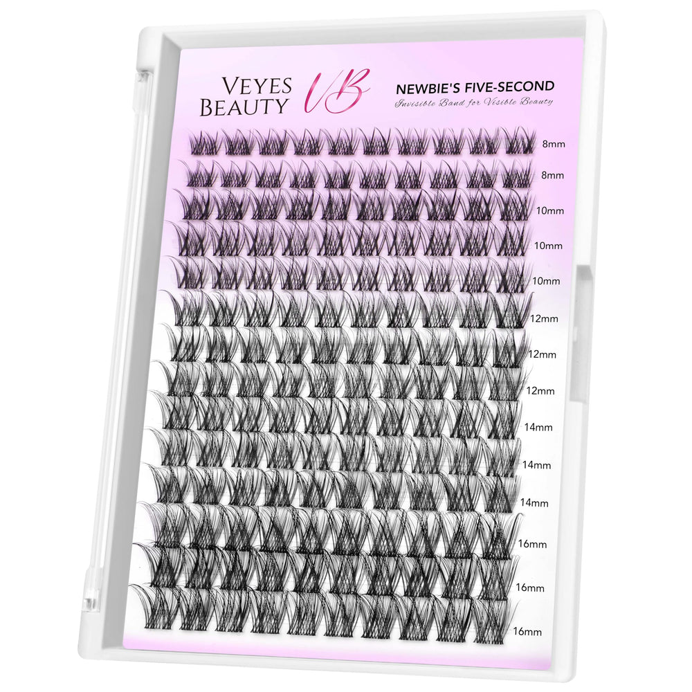 VEYESBEAUTY vista frontal del estuche con racimos, fácil selección