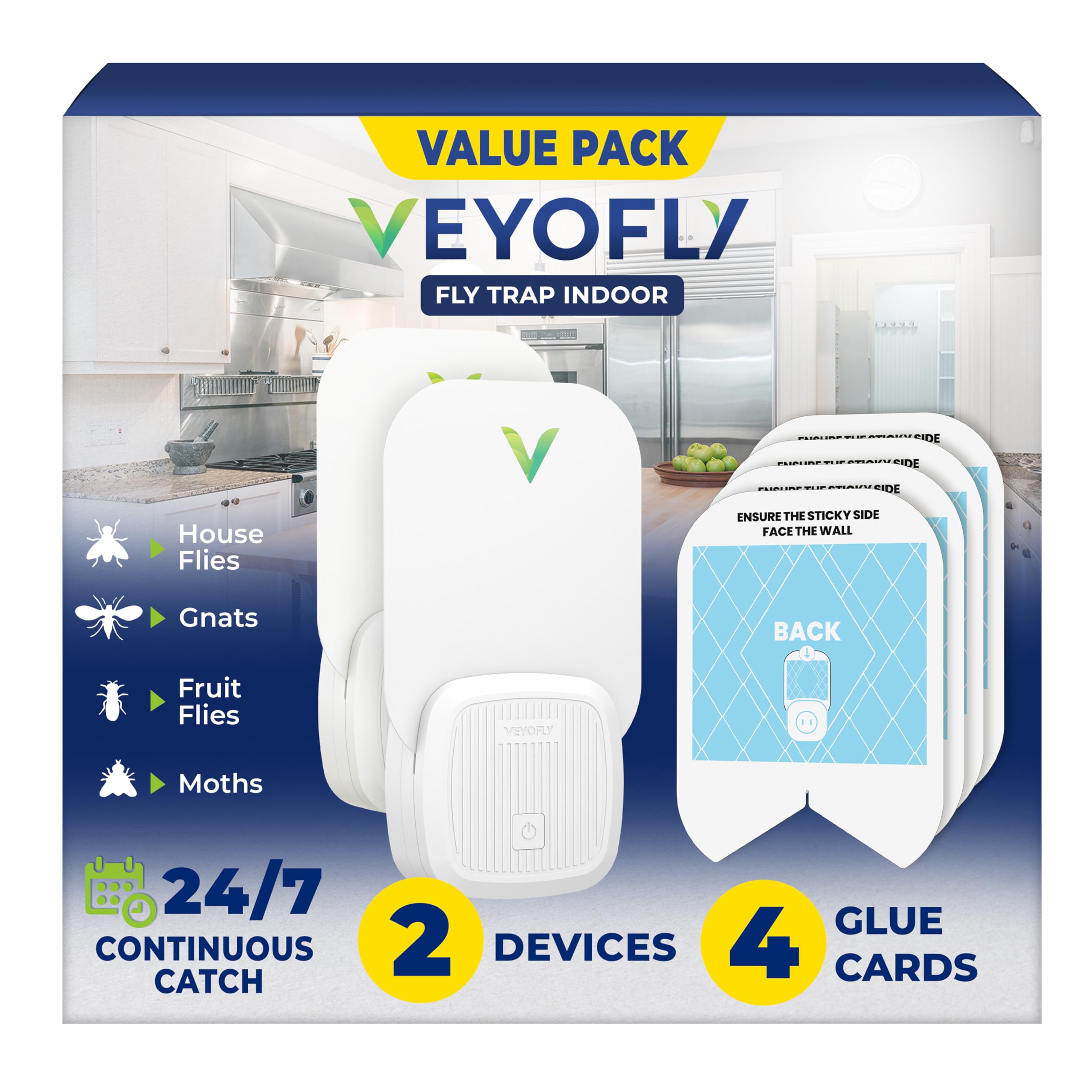 VEYOFLY front view showing compact design and quiet insect control benefit