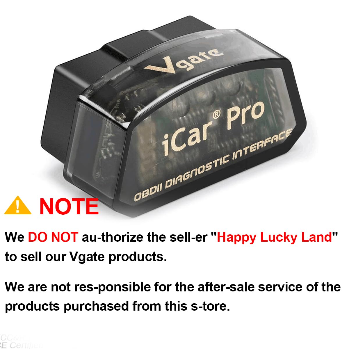 Vgate iCar Pro detalle de LEDs que indican estado y conexión