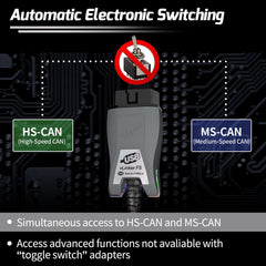 Vgate vLinker FS conector OBD2 mostrando pines, facilita diagnóstico estable