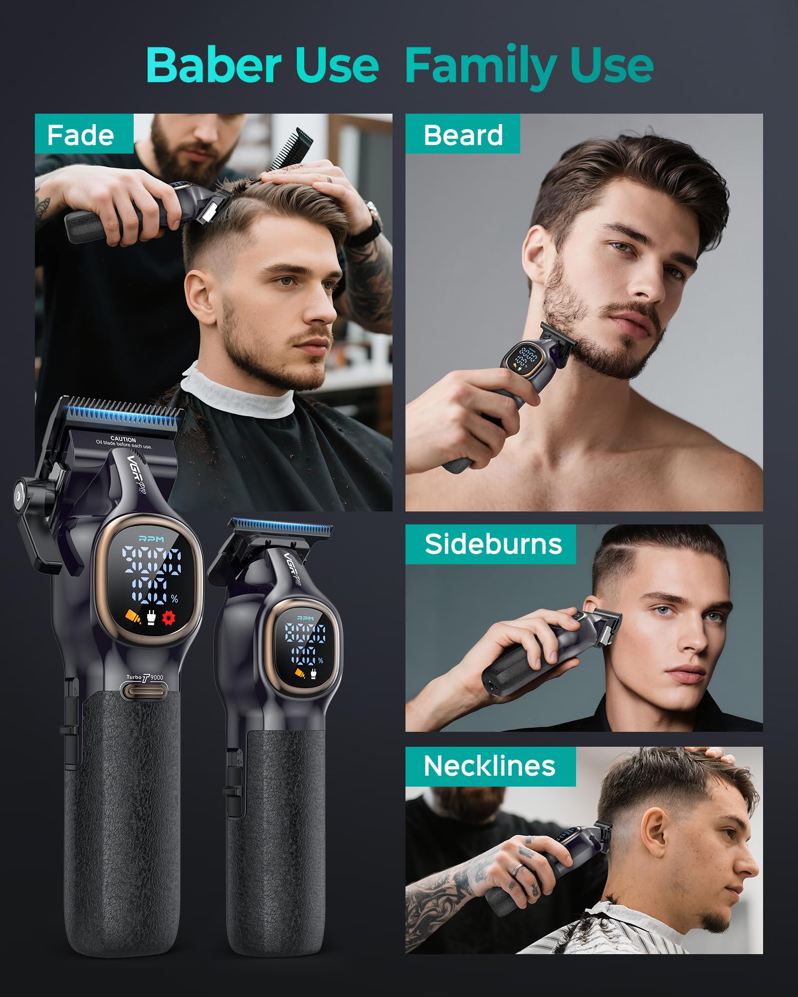 VGRPRO recortadora Zero-Gap para líneas precisas y definición de barba