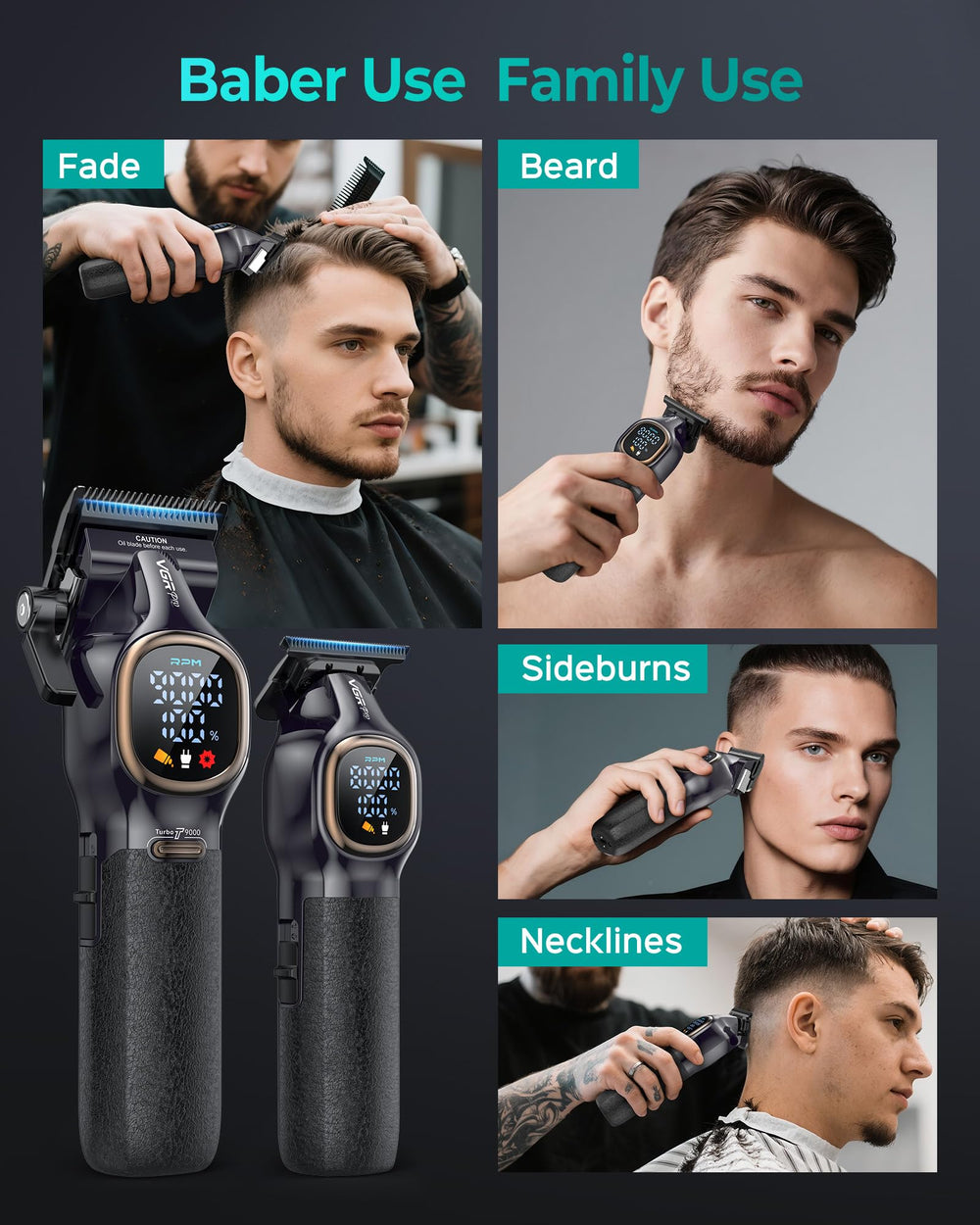 VGRPRO recortadora Zero-Gap para líneas precisas y definición de barba