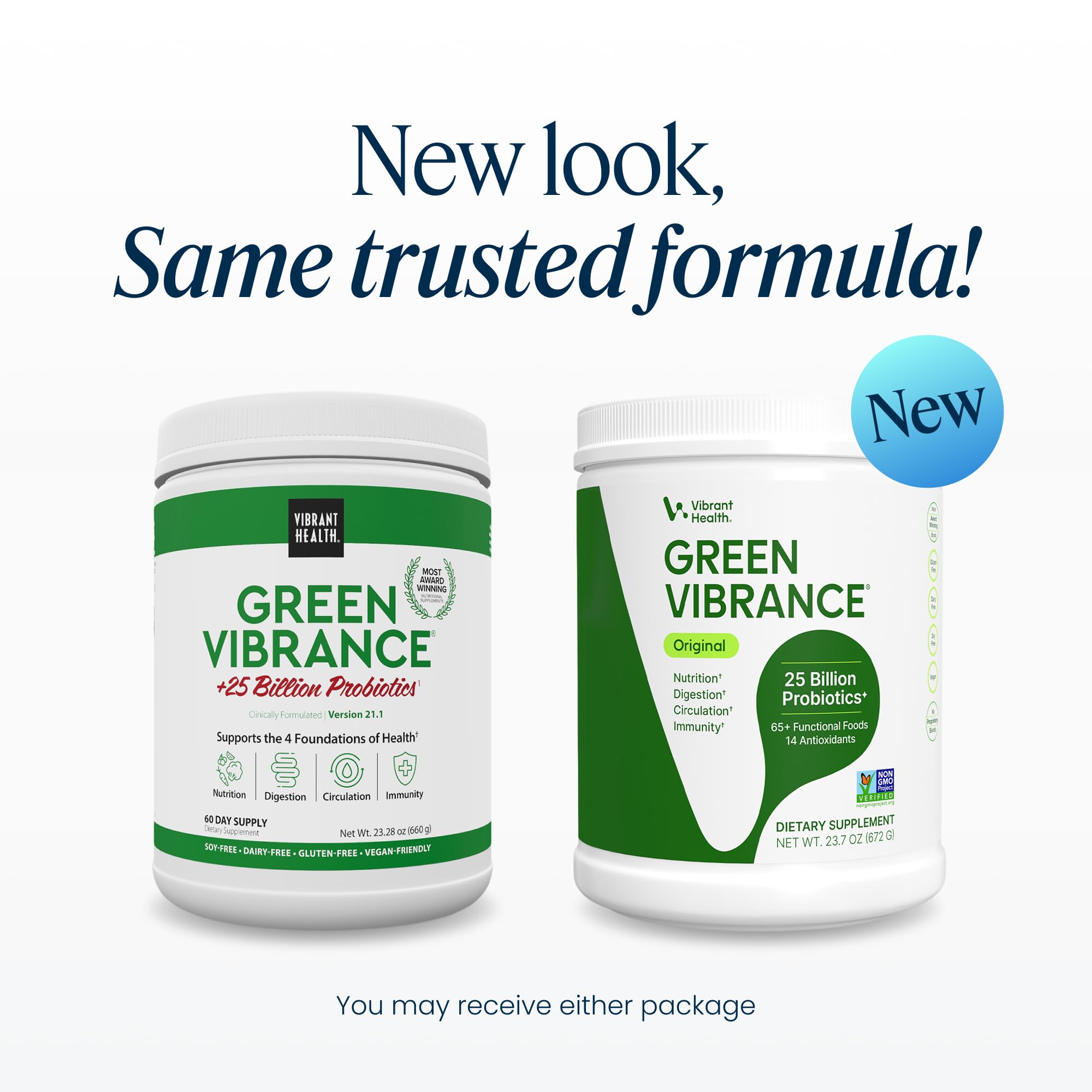 Vibrant Health Green Vibrance polvo textura fina y aspecto natural