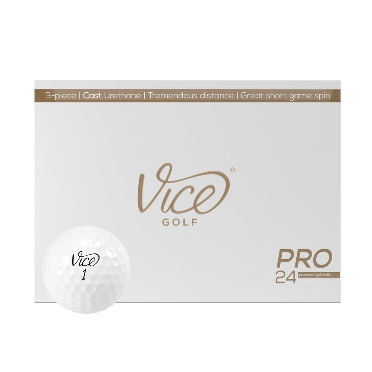 Vice Golf empaque frontal del pack doble con ahorro y rendimiento