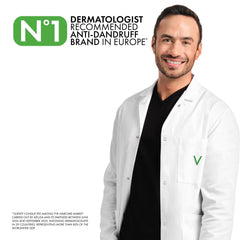VICHY Dercos espuma aplicada en cuero cabelludo alivio visible del picor