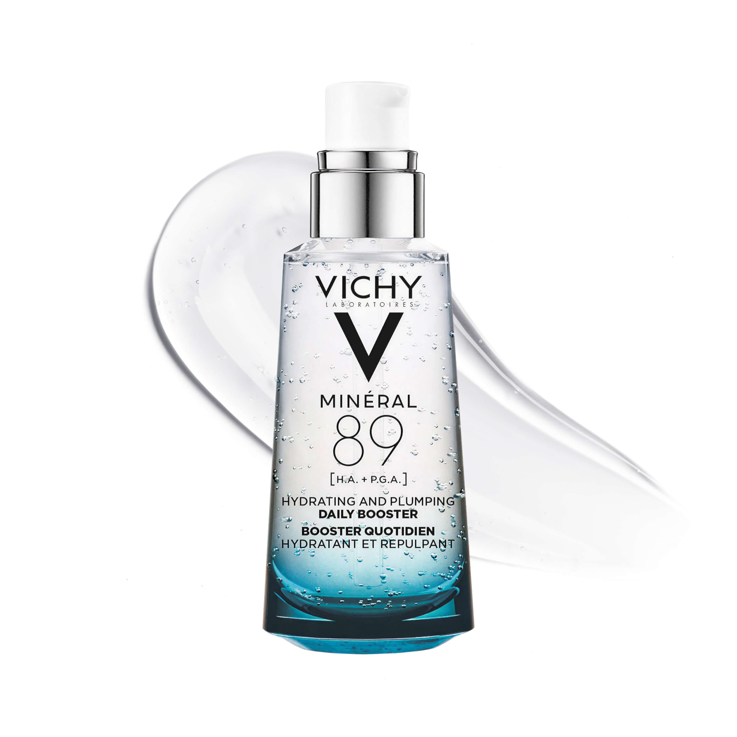 VICHY front bottle showing label and 1.7oz size benefit of clear hydration