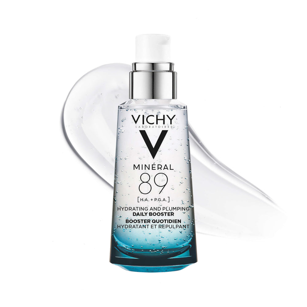 VICHY front bottle showing label and 1.7oz size benefit of clear hydration
