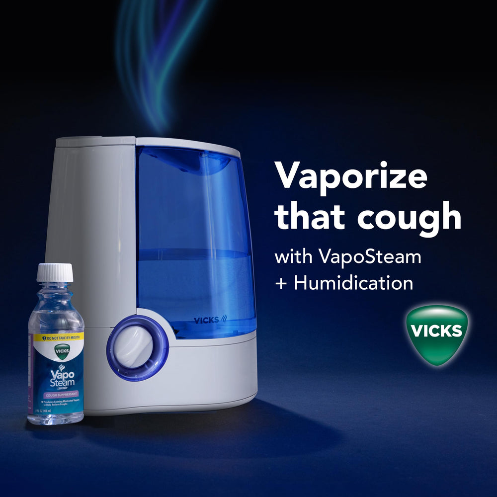 Vicks humidificador siendo llenado desde grifo para uso sencillo y seguro