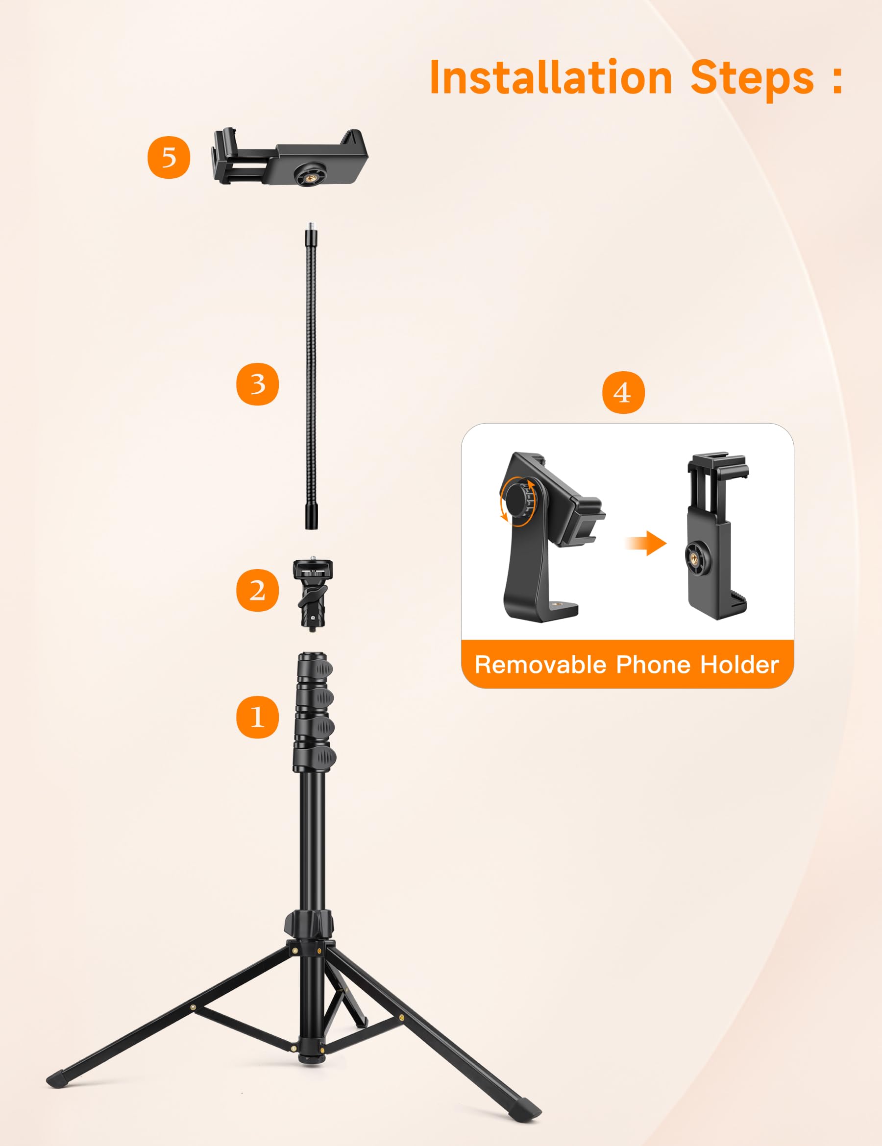 Victiv cierre y tornillo 1/4" compatible con cámaras y accesorios
