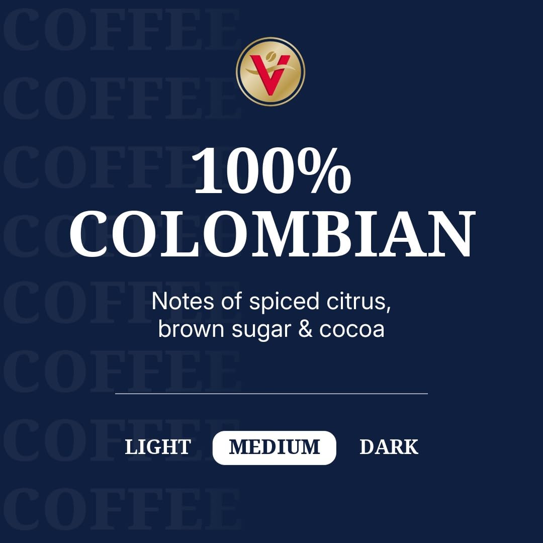 Victor Allen's Coffee cápsula en primer plano que destaca sello de tueste medio