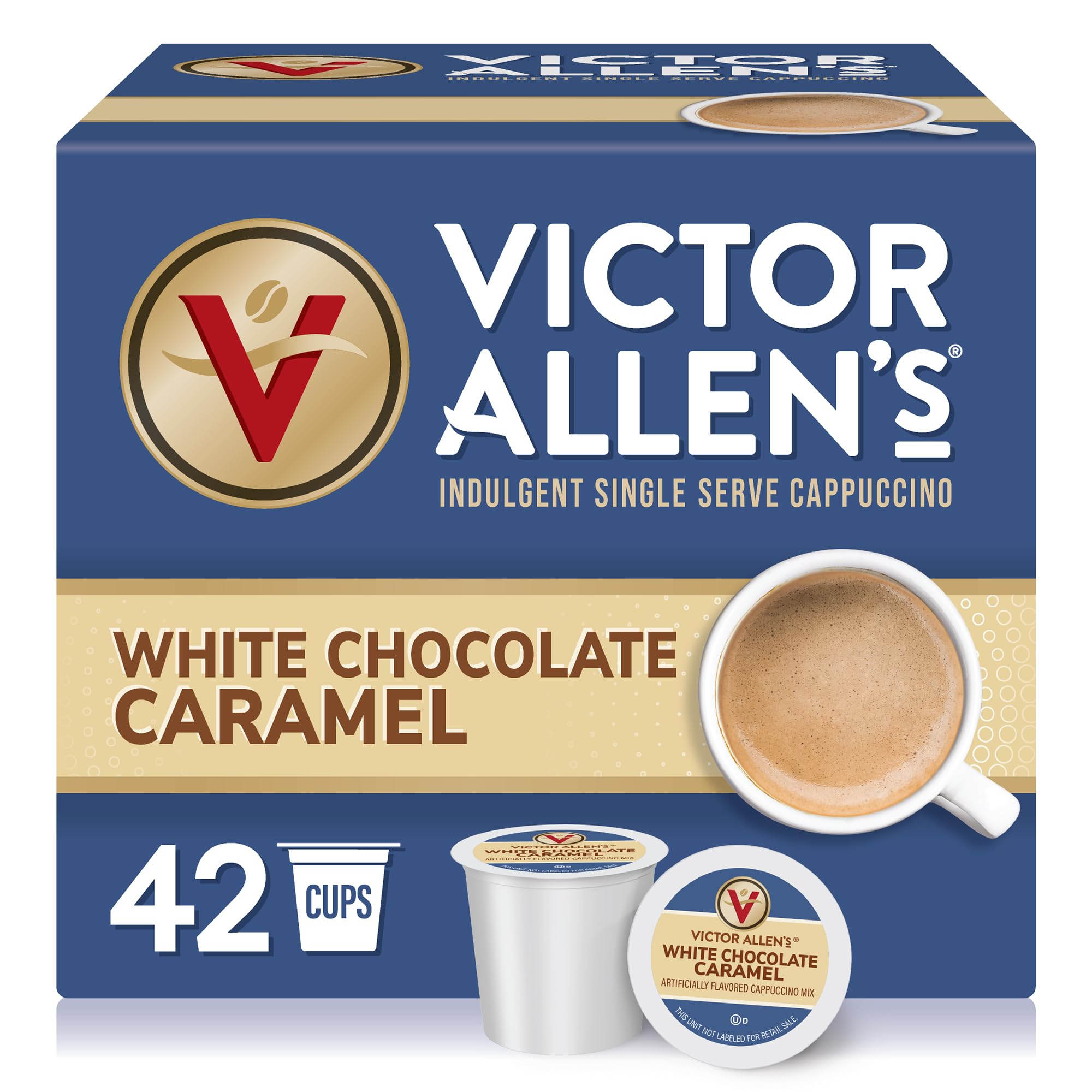 Victor Allen's vista frontal del paquete mostrando la marca y sabor