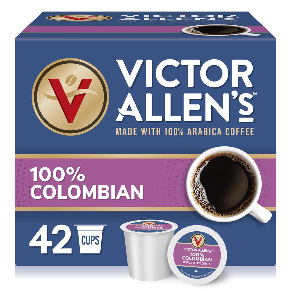Victor Allen's pack front showing 42-count and medium roast benefit