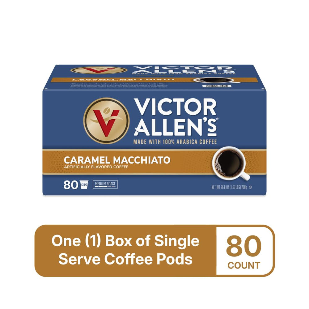 Victor Allen's taza con espuma de caramelo, sabor cremoso visible