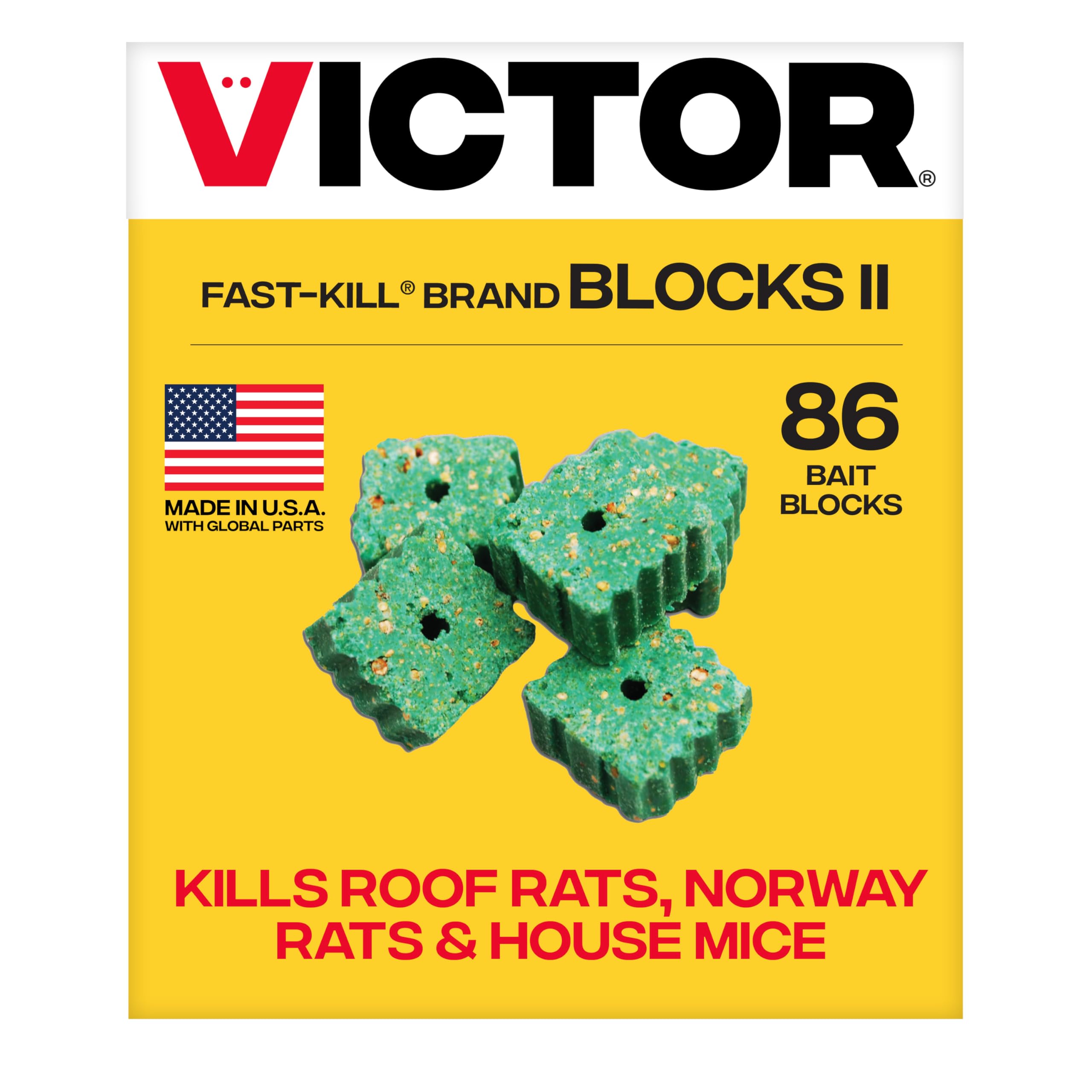 Victor front packaging bag showing product and weight for easy identification