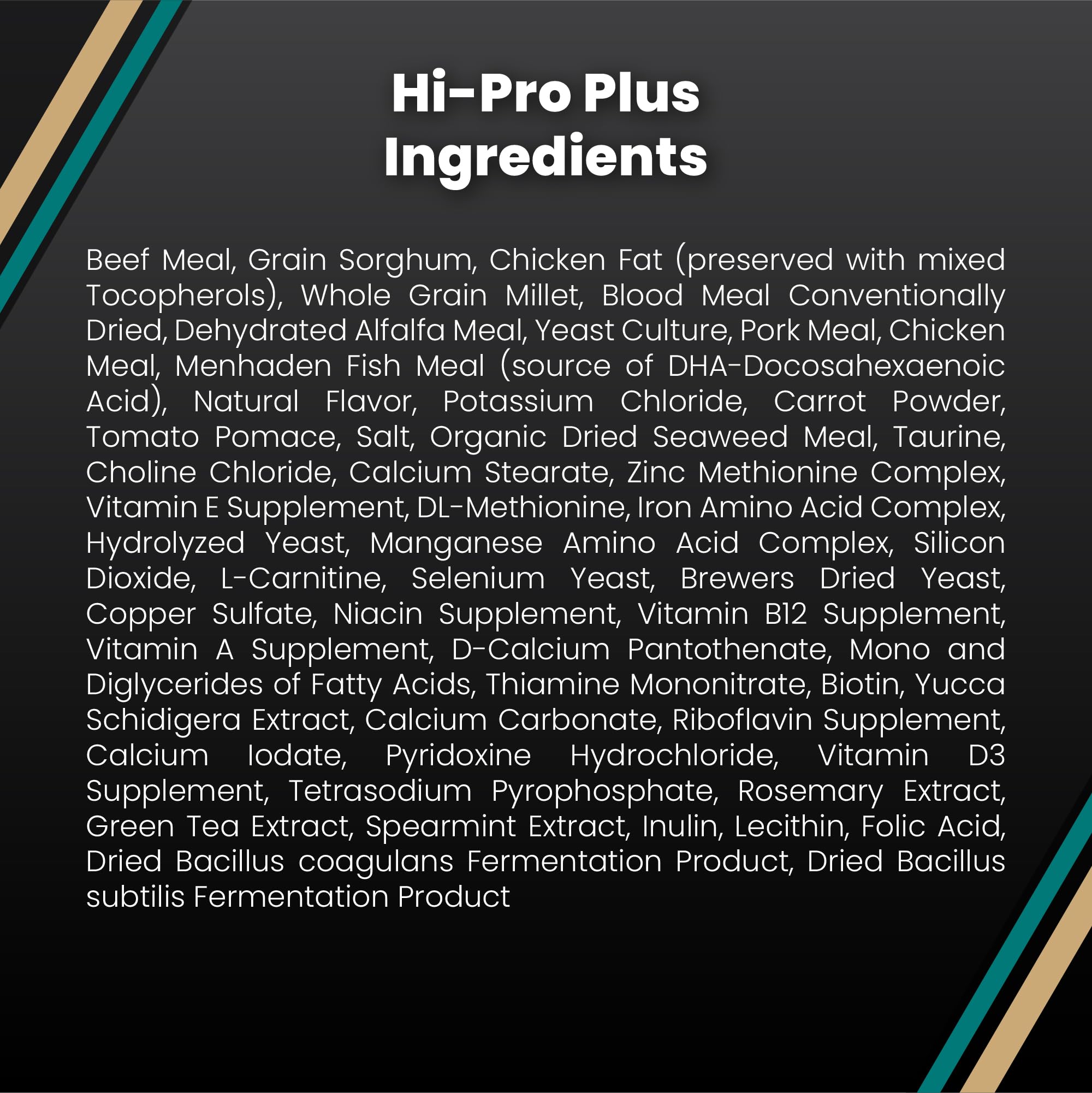 VICTOR cachorro comiendo Hi-Pro Plus mostrando crecimiento saludable