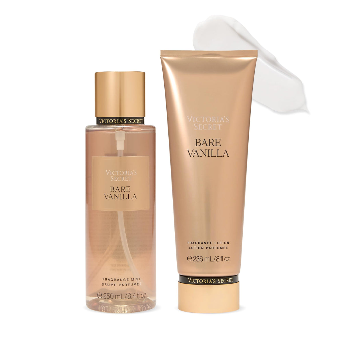 Victoria's Secret envase frontal del set Bare Vanilla mostrando diseño y tamaño