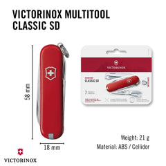Victorinox Classic SD detalle de tijeras desplegadas para cortes limpios