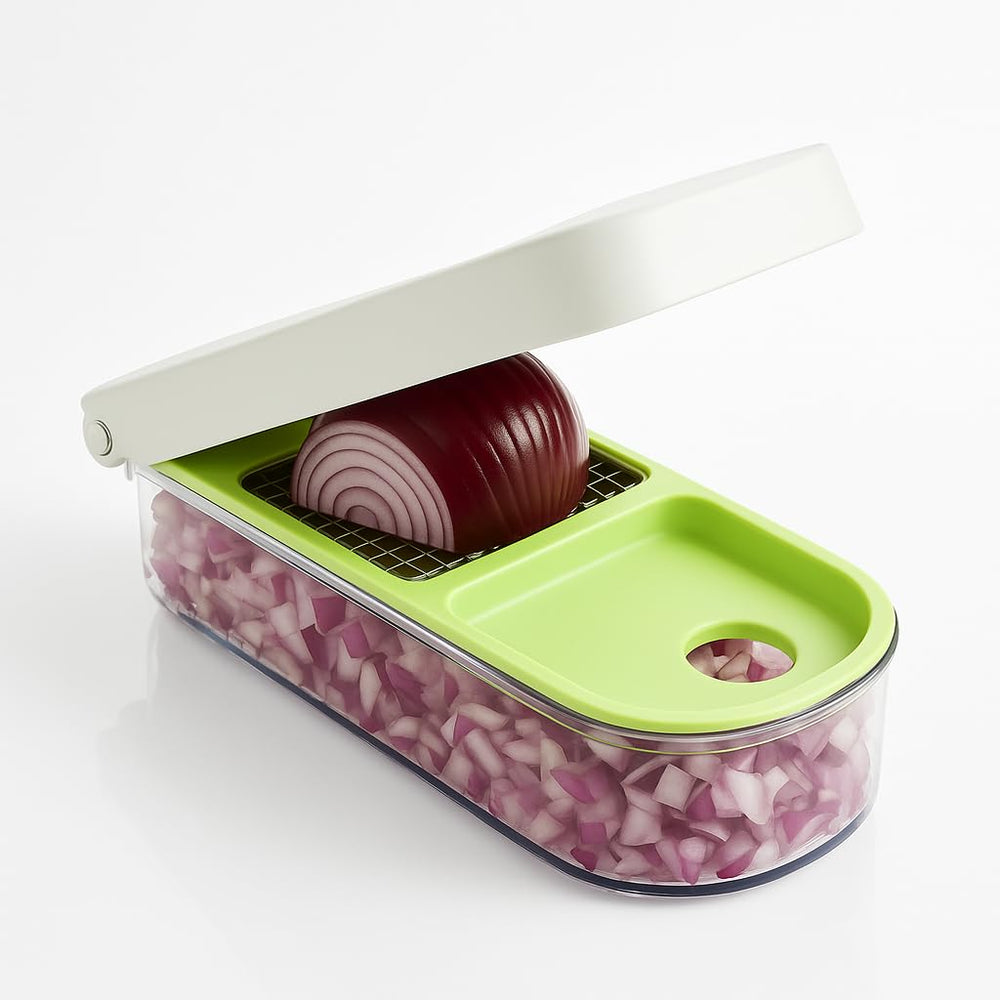 VIDALIA CHOP WIZARD on kitchen counter demonstrating everyday use