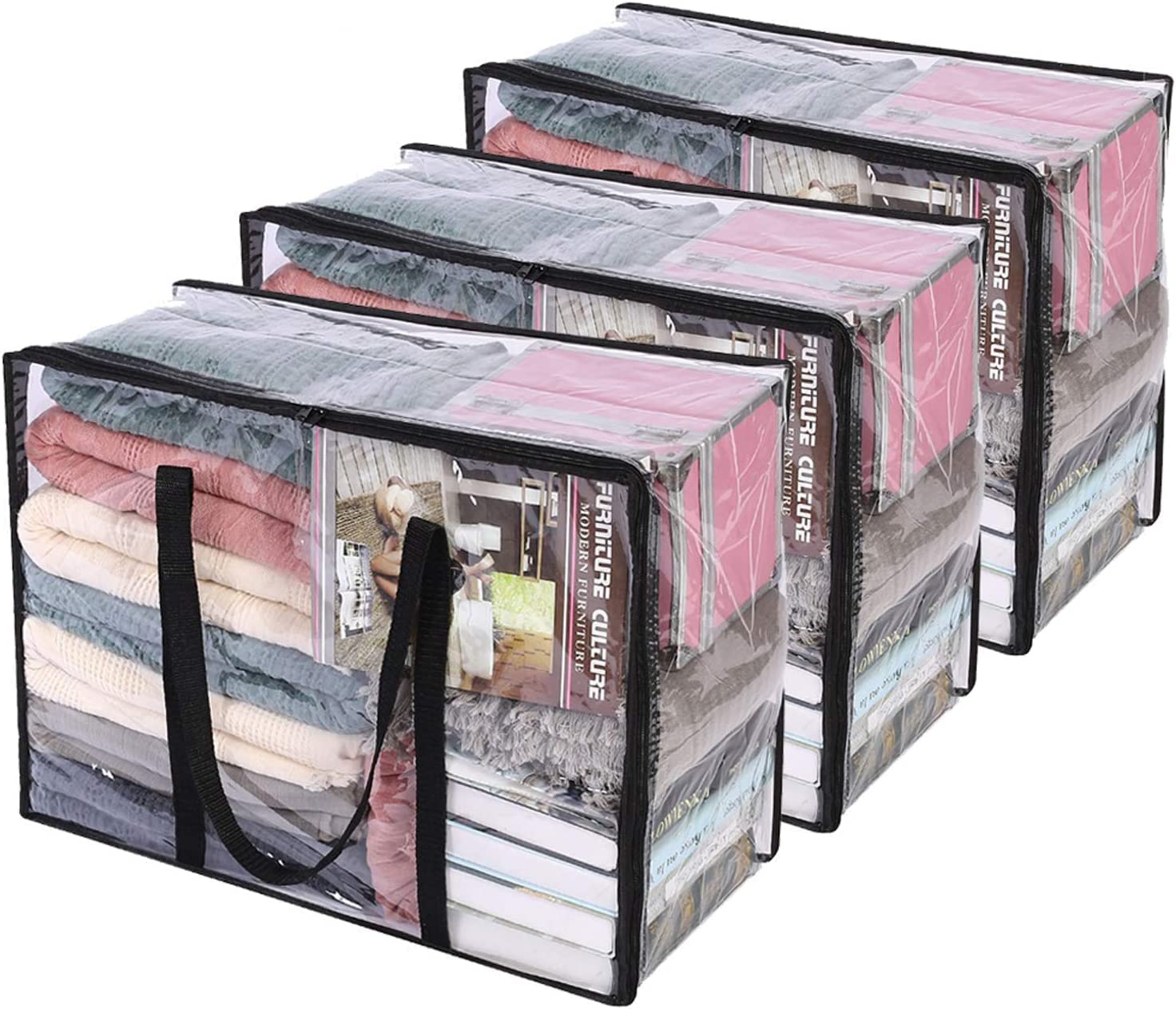 Vieshful frontal pack de 3 bolsas mostrando organización y visibilidad