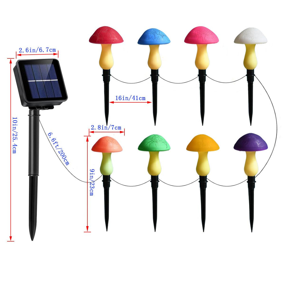 Viewpick escena de fiesta en jardín con hongos iluminando mesa exterior