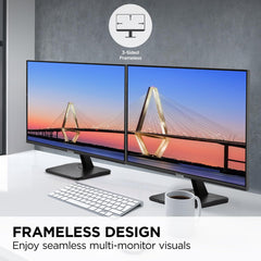 ViewSonic VA2456A-MHD primer plano del panel IPS mostrando colores uniformes