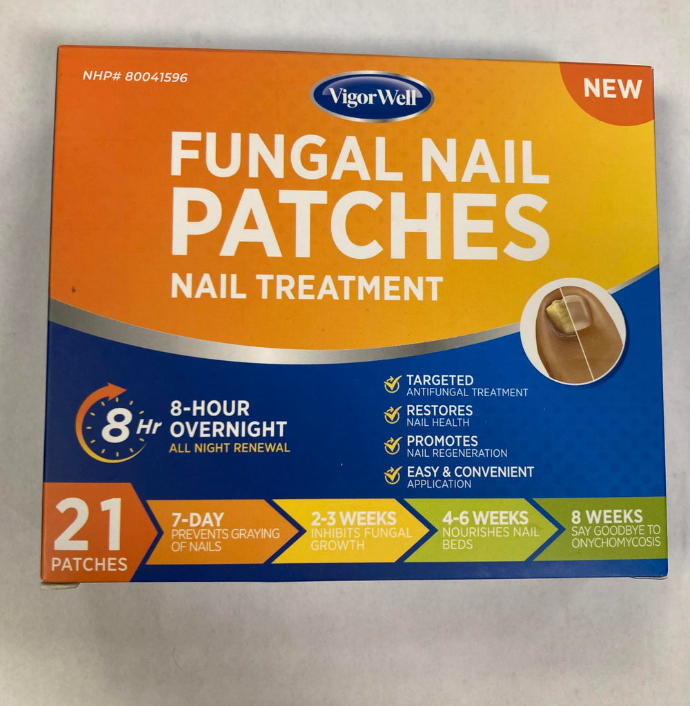 VigorWell persona usando parches dentro de zapato para discreción diaria