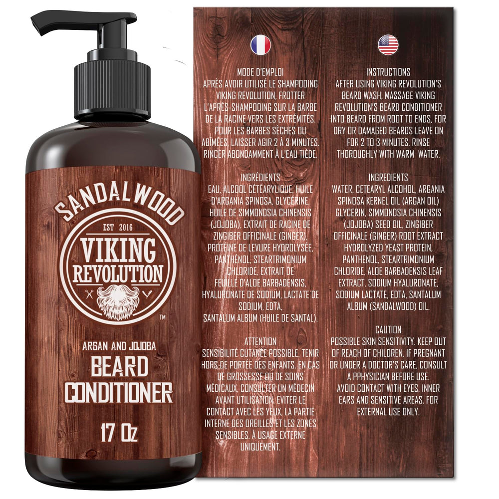 Viking Revolution vista antes y después mostrando barba más suave y manejable