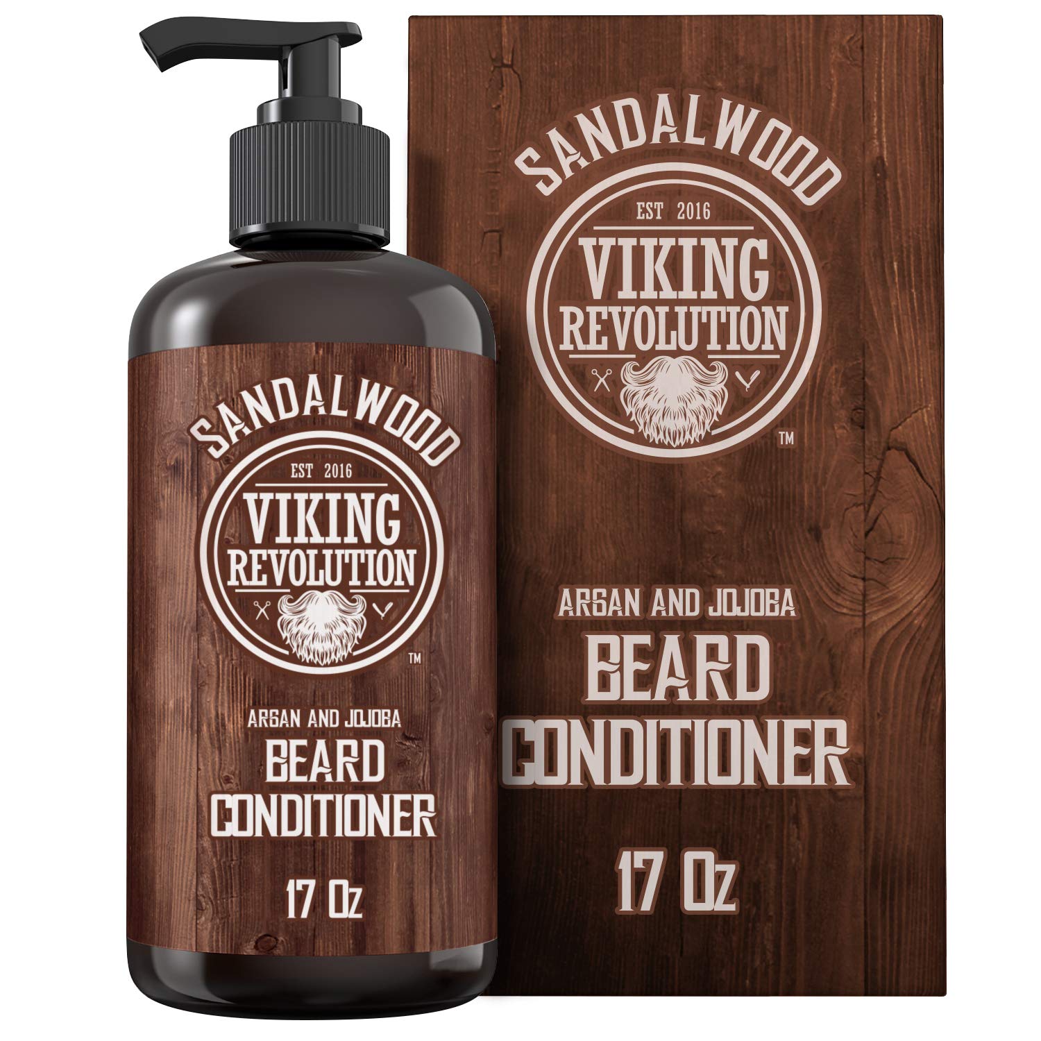 Viking Revolution frasco frontal mostrando el acondicionador y tamaño grande
