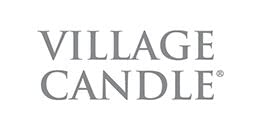 Village Candle etiqueta con notas de fragancia y origen artesano
