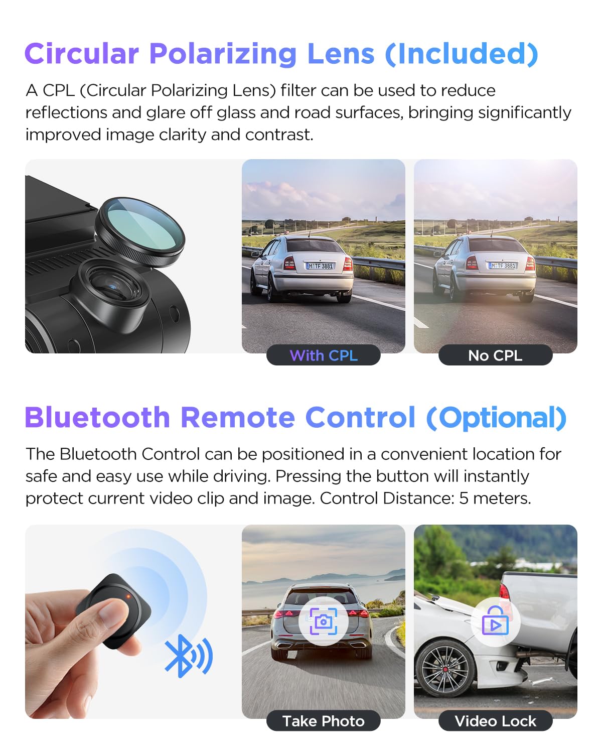 VIOFO app mostrando reproducción y descarga rápida vía Wi‑Fi 5GHz