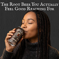 Virgil's vaso con root beer y hielo refrescante para beber