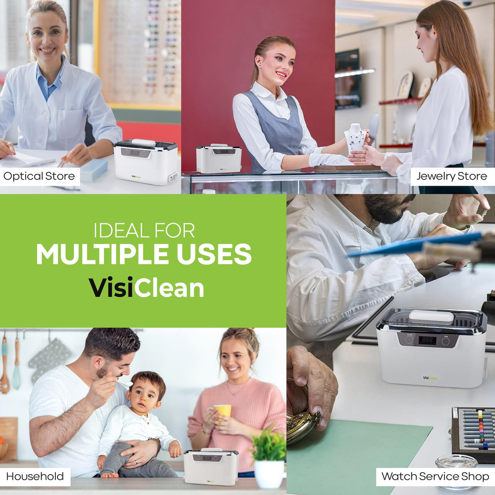 VisiClean accesorios incluidos como soporte de reloj y cesta para objetos pequeños