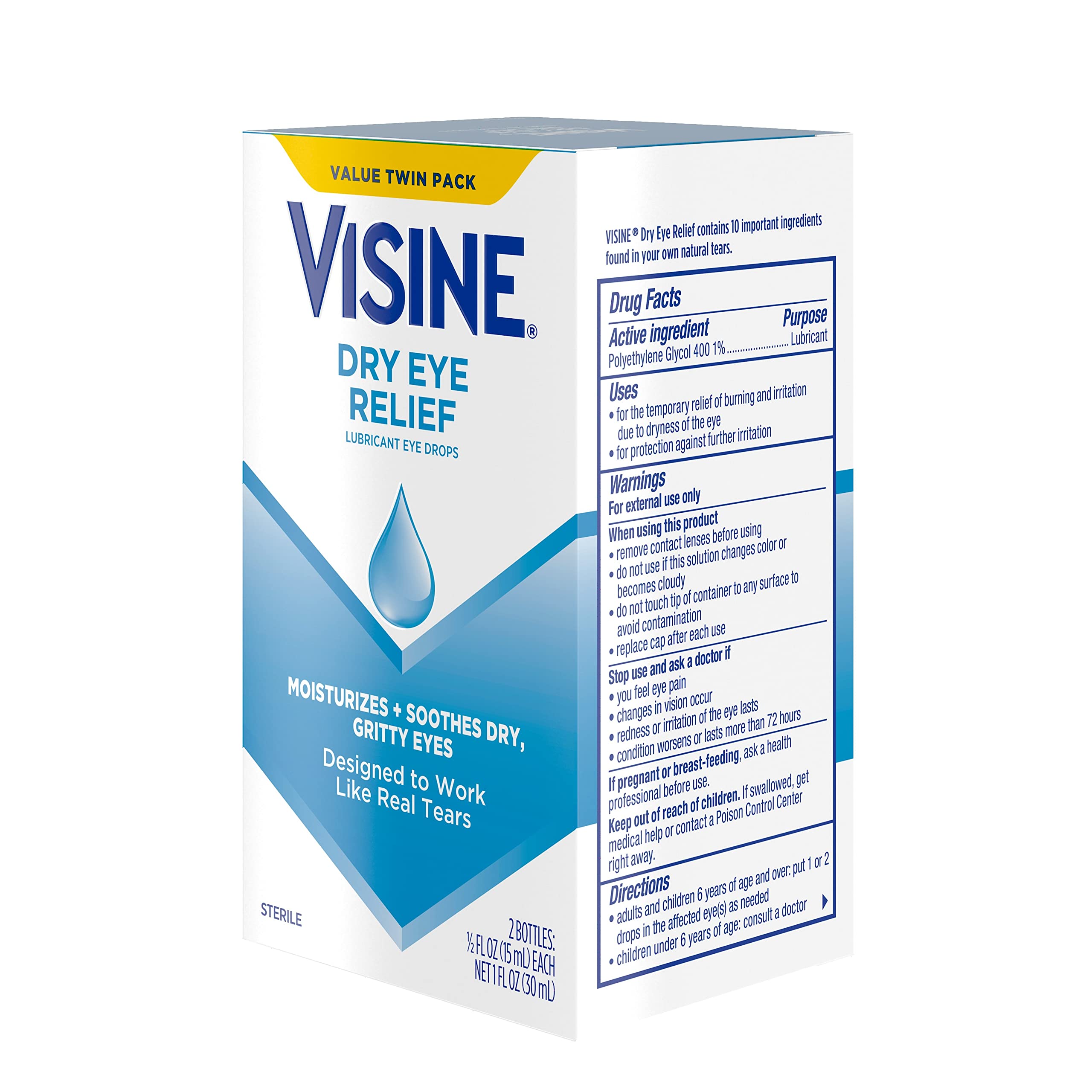 Visine primer plano de la punta del aplicador que muestra esterilidad y control