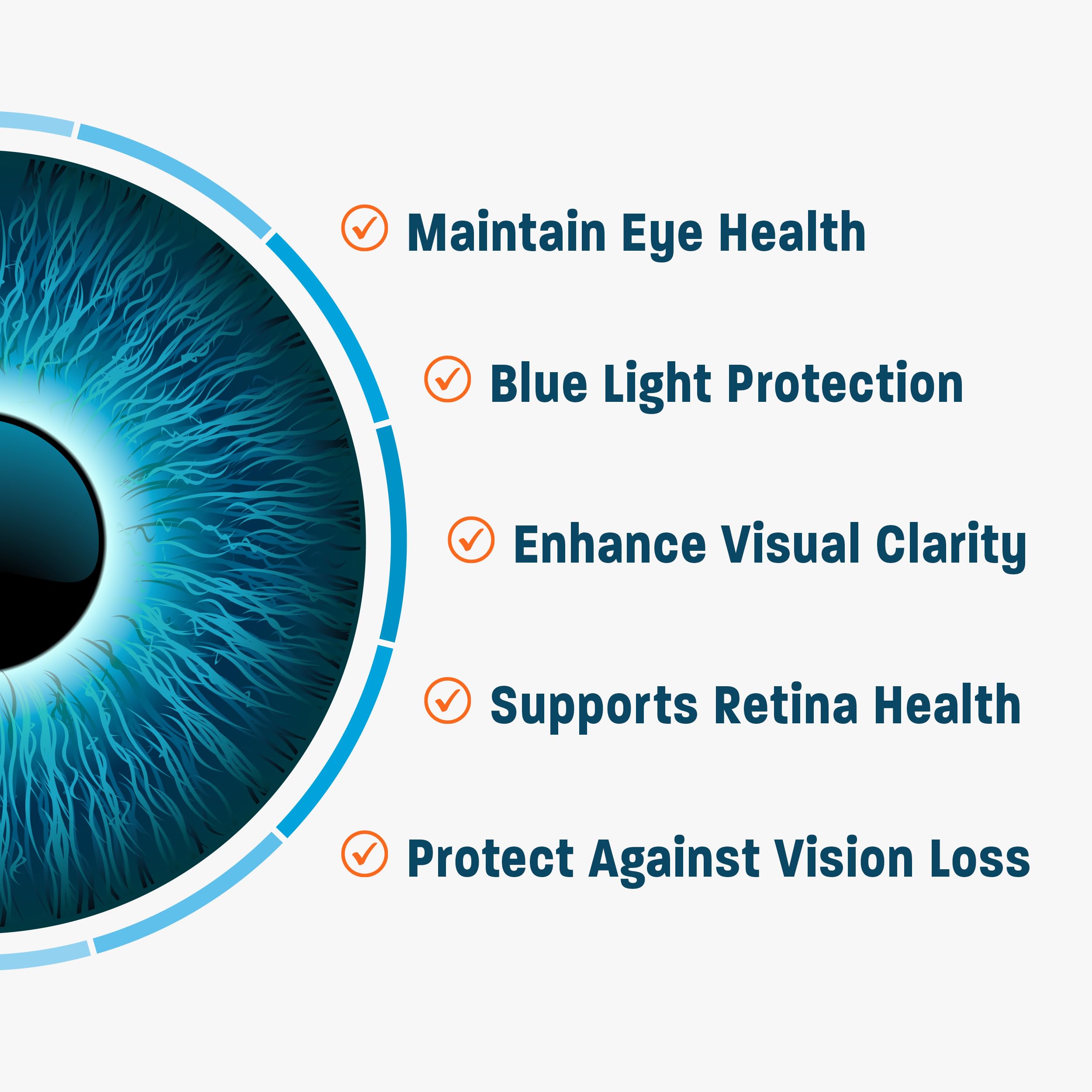 VISION PROTECTION primer plano de cápsulas blandas para fácil deglución