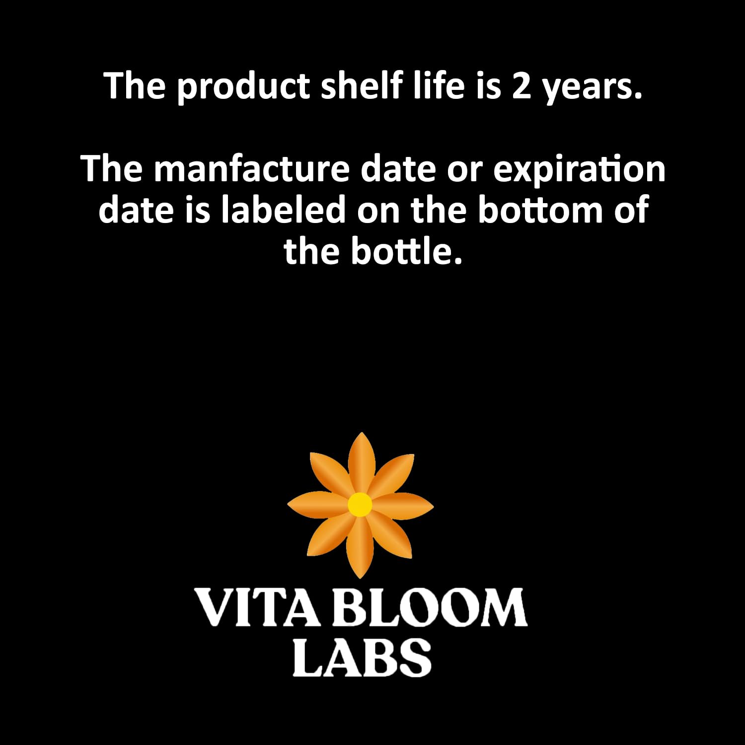 Vita Bloom Labs empaque con sellos Non-GMO y Kosher visibles