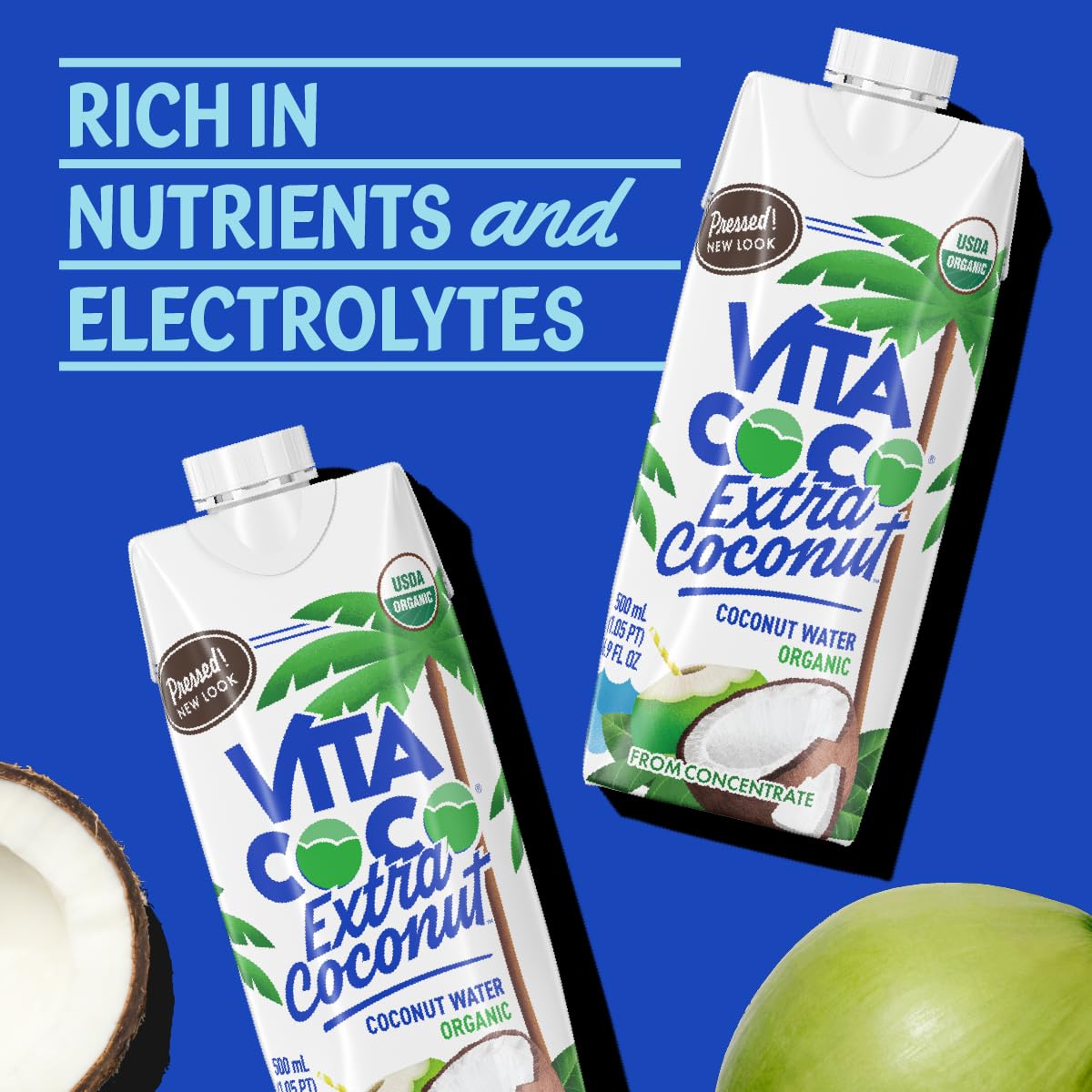 Close-up of coconut puree texture in Vita Coco highlighting richer mouthfeel