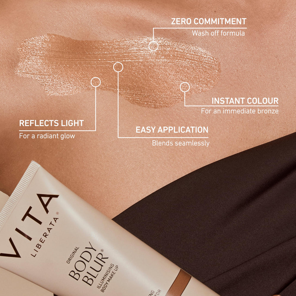 VITA LIBERATA uso en escote mostrando luminosidad natural