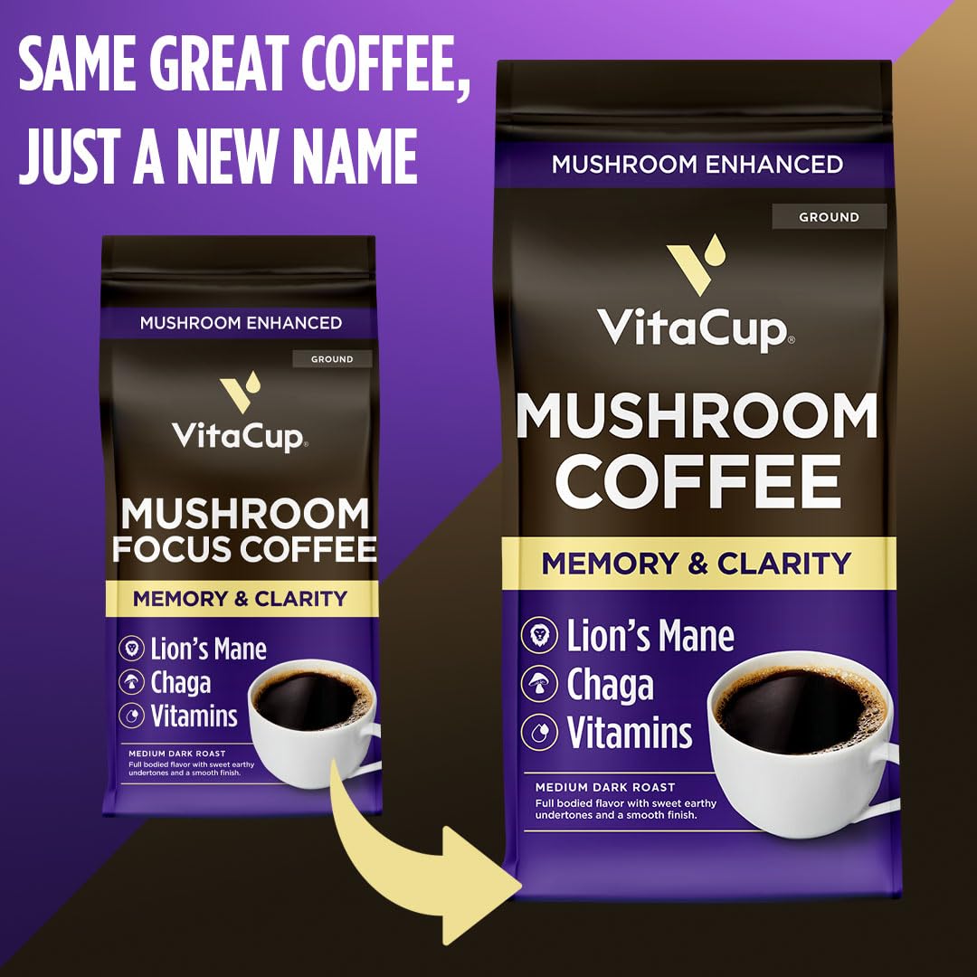 VitaCup primer plano del molido destacando textura y calidad Arábica