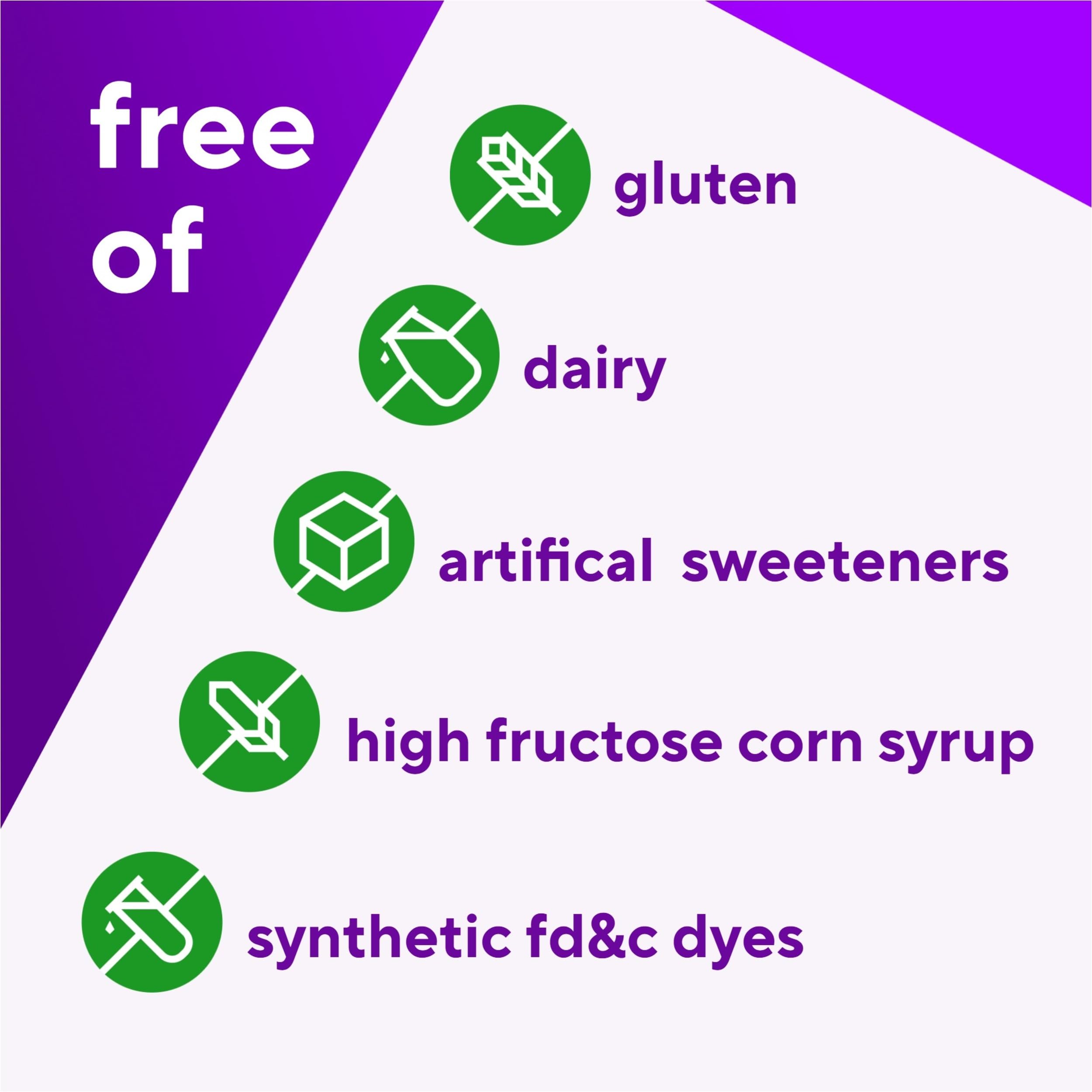 Vitafusion gomitas junto a moras resaltando sabor natural y disfrute al tomar