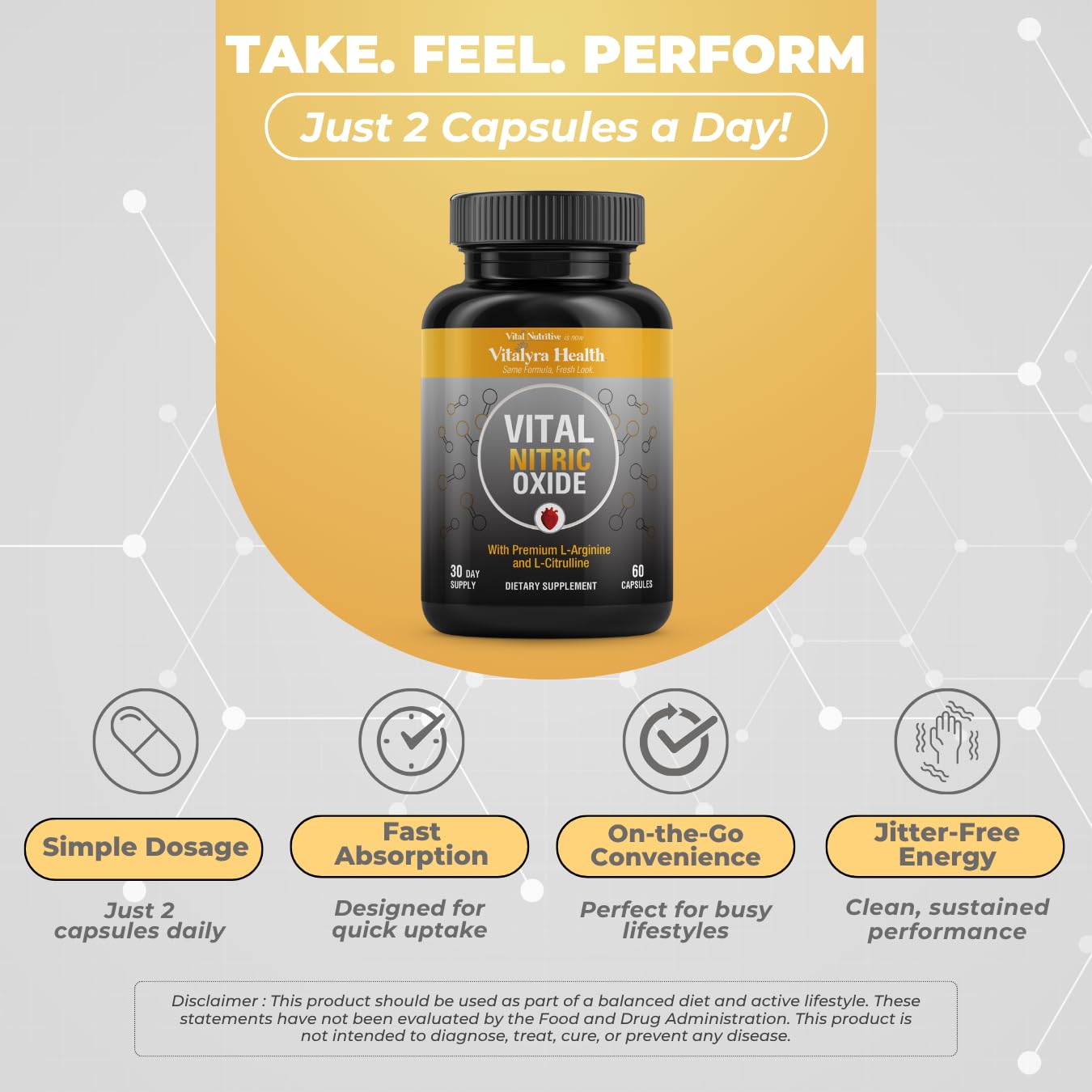 VITAL NUTRITIVE etiqueta con información de ingredientes clave