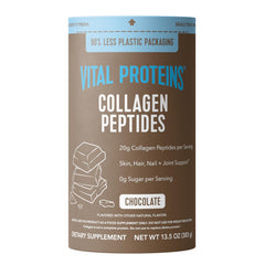 Vital Proteins envase frontal chocolate mostrando presentación y conveniencia