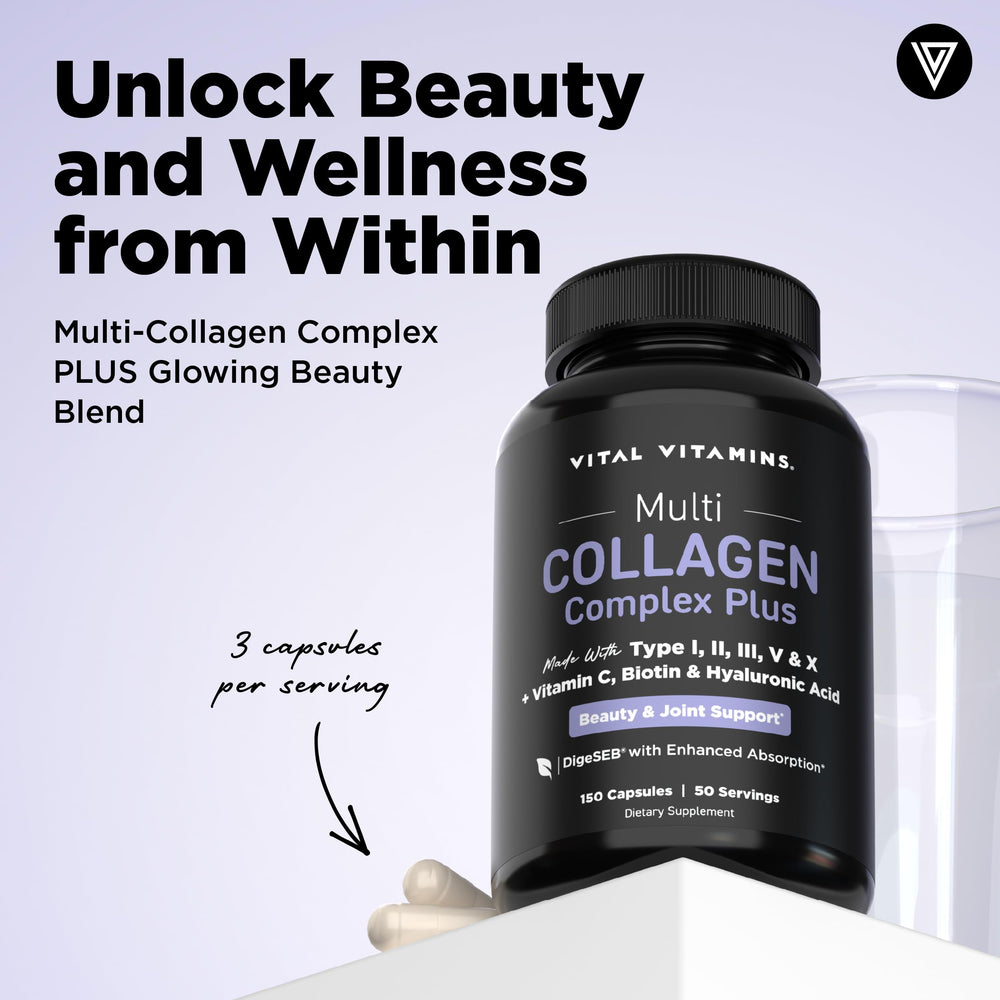 Vital Vitamins cápsulas en primer plano detallando textura y tamaño cómodo