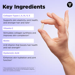 Vital Vitamins cápsula en mano para comparar tamaño y tomar fácilmente